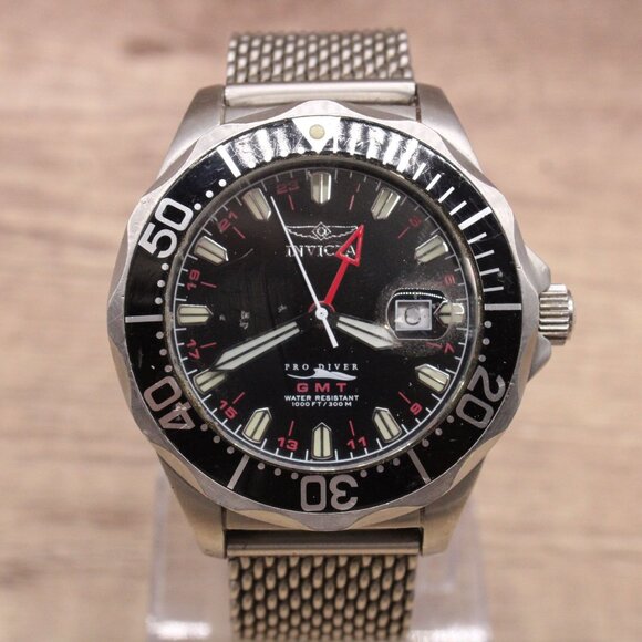 Invicta Watch Pro Diver Mens Silver Tone Stainless Steel Model 6349 1000 FT Date - Picture 2 of 11